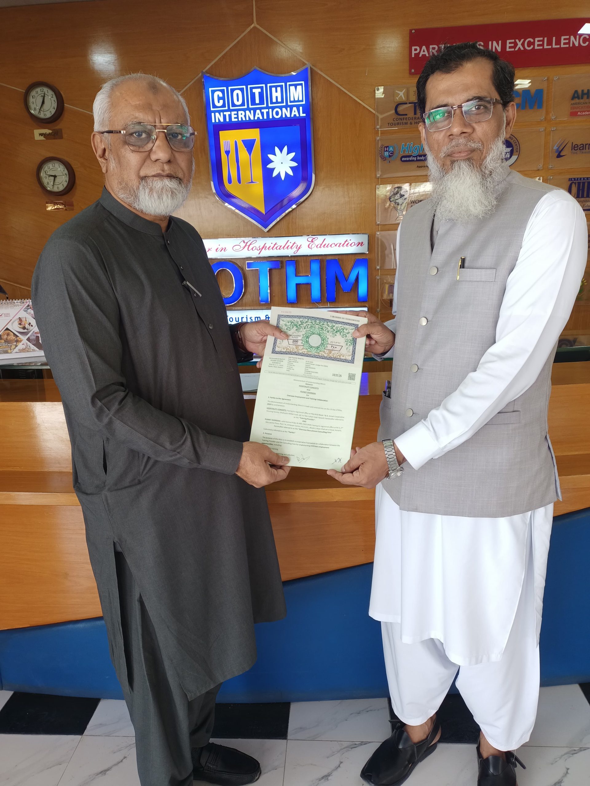 MoU Signing Ceremony Between COTHM International & Planet Overseas…