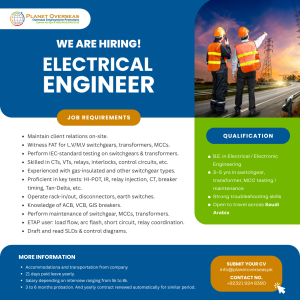 Planet Overseas Socialmedia Post for Electrical engineer